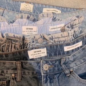 CottonOn High Rise Jean Shorts - 3 Pairs